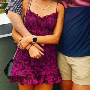 Pink and purple stretch dress/shirt